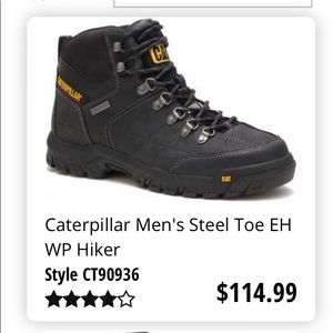Caterpillar Men's Steel Toe EH
WP Hiker
Style CT90936